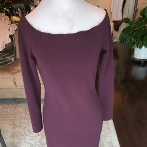 Eliza J Eggplant Off the Shoulder Dress Size 6